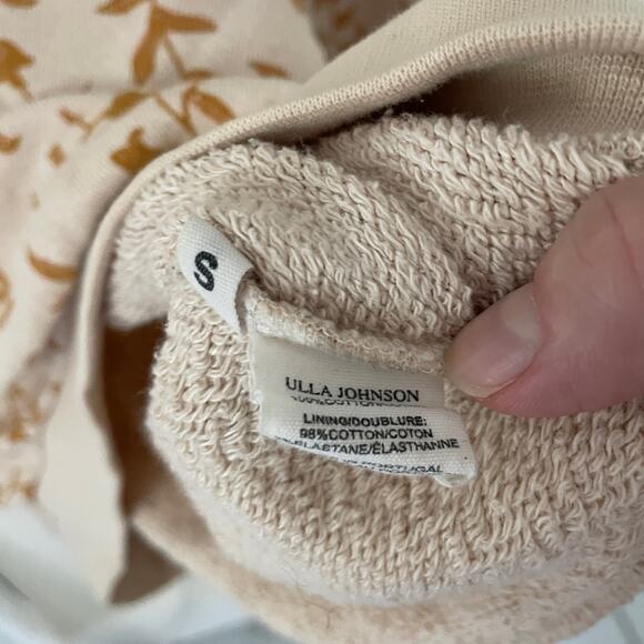 Ulla Johnson Ebba Pullover Size S NWOT French Terry Puff Sleeve Boxy Sweatshirt - Picture 6 of 7